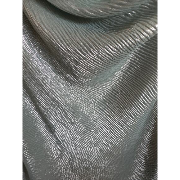 Women's Dana Foley NYC Strapless Long Maxi Tie Tube Blue Green Evening Gown sz M - Picture 8 of 8